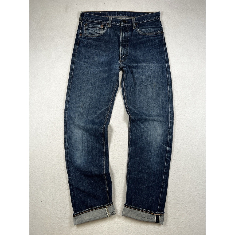 Vintage 1960 Big E Levi's Levis Talon Zip 32x33 DARK Rare 502 ? 505 ? EUC Levi
